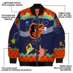 personalized baltimore orioles spongebob playtime orange blue bomber jacket best selling