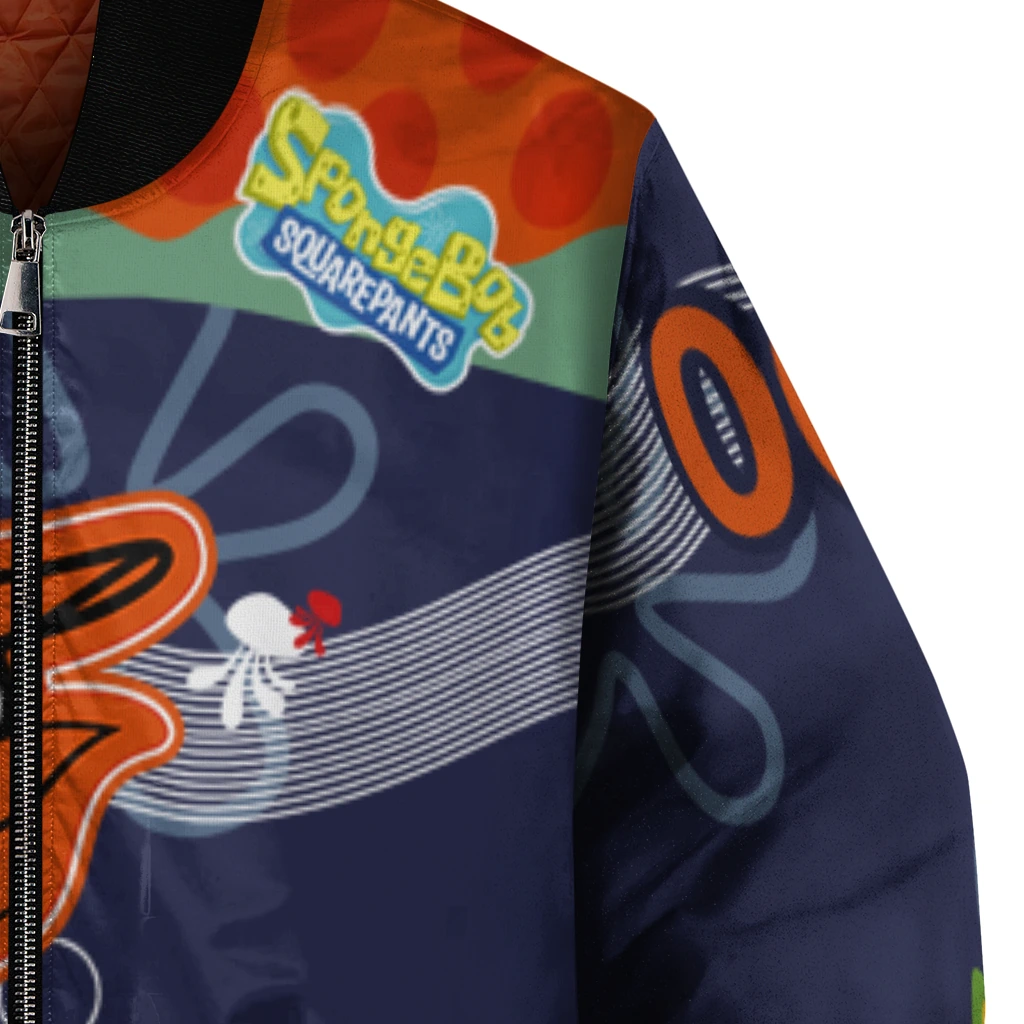 personalized baltimore orioles spongebob playtime orange blue bomber jacket premium grade personalized baltimore orioles spongebob playtime orange blue bomber jacket premium grade