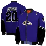 personalized baltimore ravens chevron style purple bomber jacket best selling