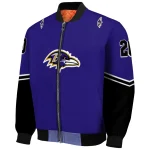 personalized baltimore ravens chevron style purple bomber jacket best selling