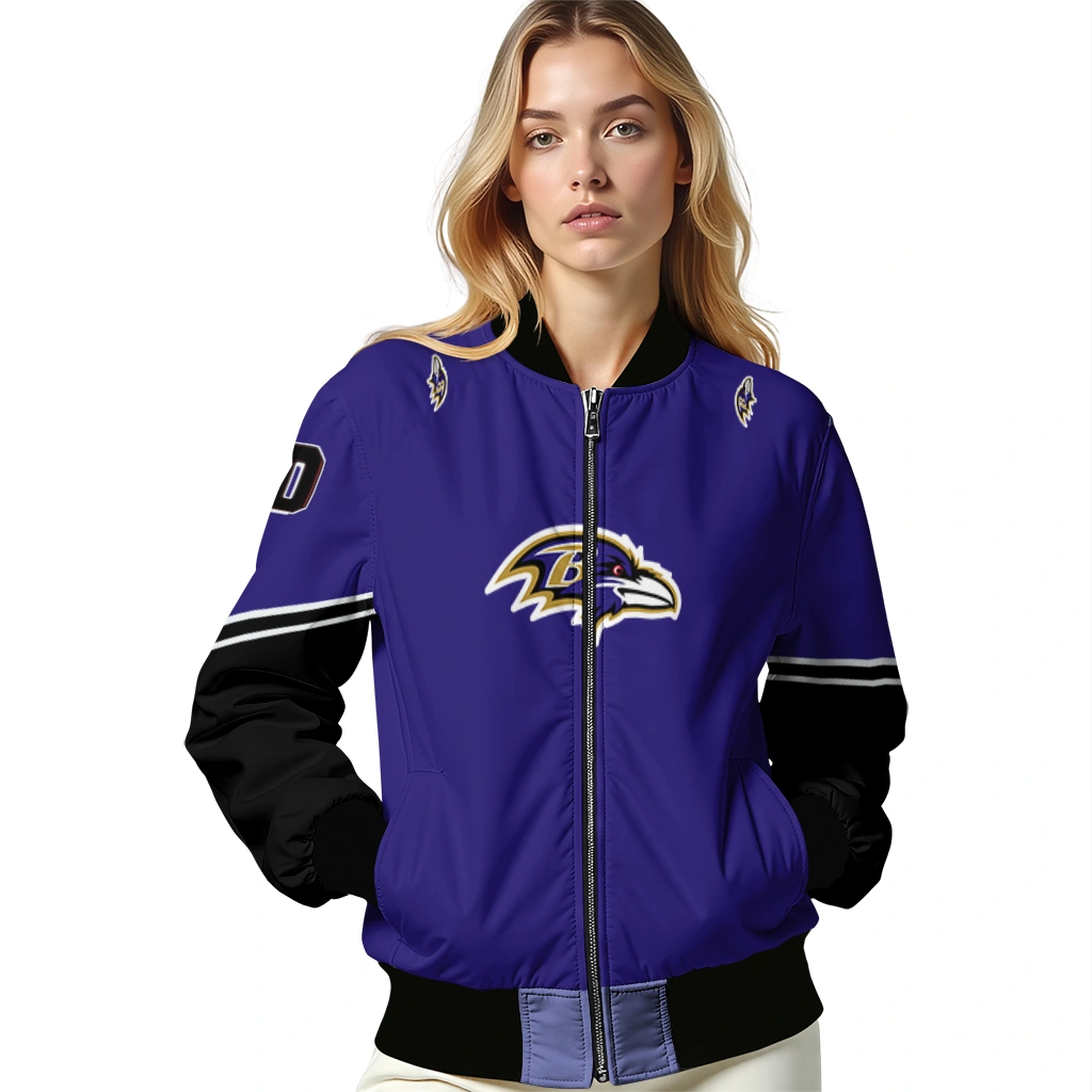 personalized baltimore ravens chevron style purple bomber jacket latest model personalized baltimore ravens chevron style purple bomber jacket latest model