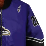 personalized baltimore ravens chevron style purple bomber jacket best selling