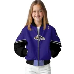 personalized baltimore ravens chevron style purple bomber jacket best selling