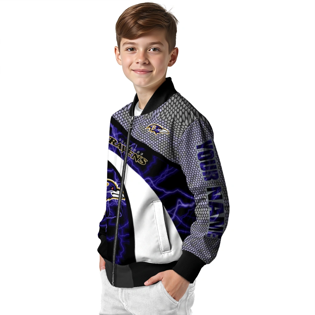 personalized baltimore ravens electric flash purple bomber jacket trendy personalized baltimore ravens electric flash purple bomber jacket trendy
