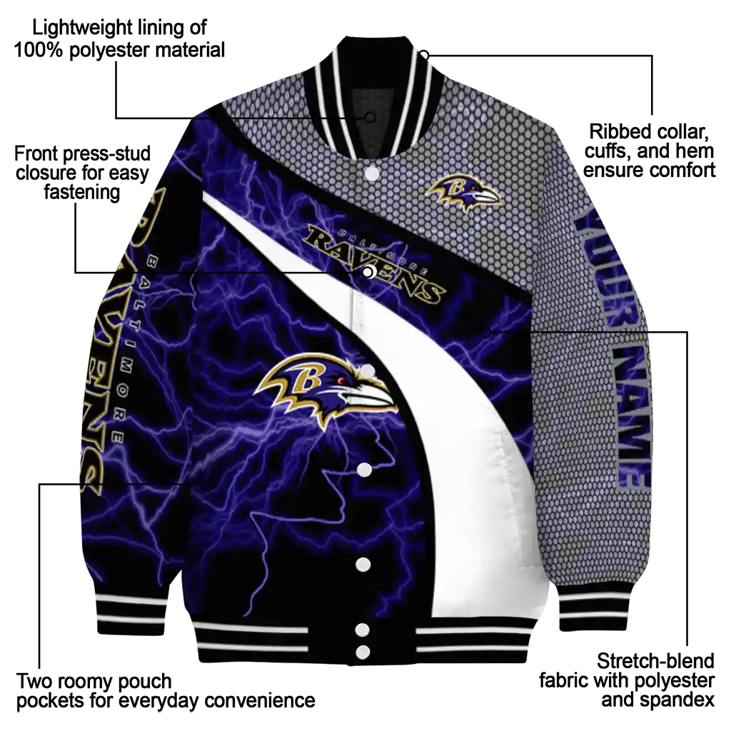 personalized baltimore ravens electric flash purple varsity jacket new arrival personalized baltimore ravens electric flash purple varsity jacket new arrival