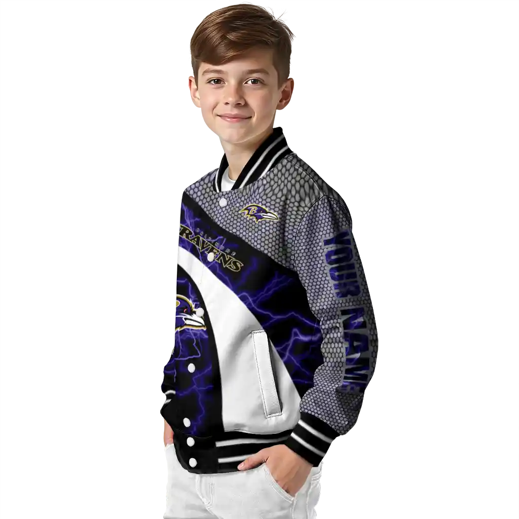 personalized baltimore ravens electric flash purple varsity jacket trendy personalized baltimore ravens electric flash purple varsity jacket trendy