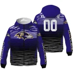personalized baltimore ravens pattern layers purple windbreaker jacket best selling
