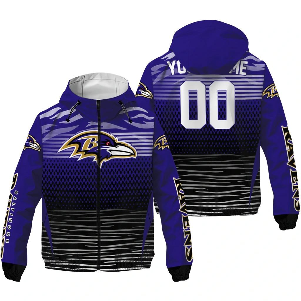 personalized baltimore ravens pattern layers purple windbreaker jacket high quality personalized baltimore ravens pattern layers purple windbreaker jacket high quality