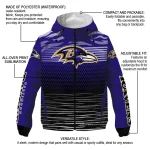 personalized baltimore ravens pattern layers purple windbreaker jacket best selling