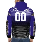 personalized baltimore ravens pattern layers purple windbreaker jacket best selling