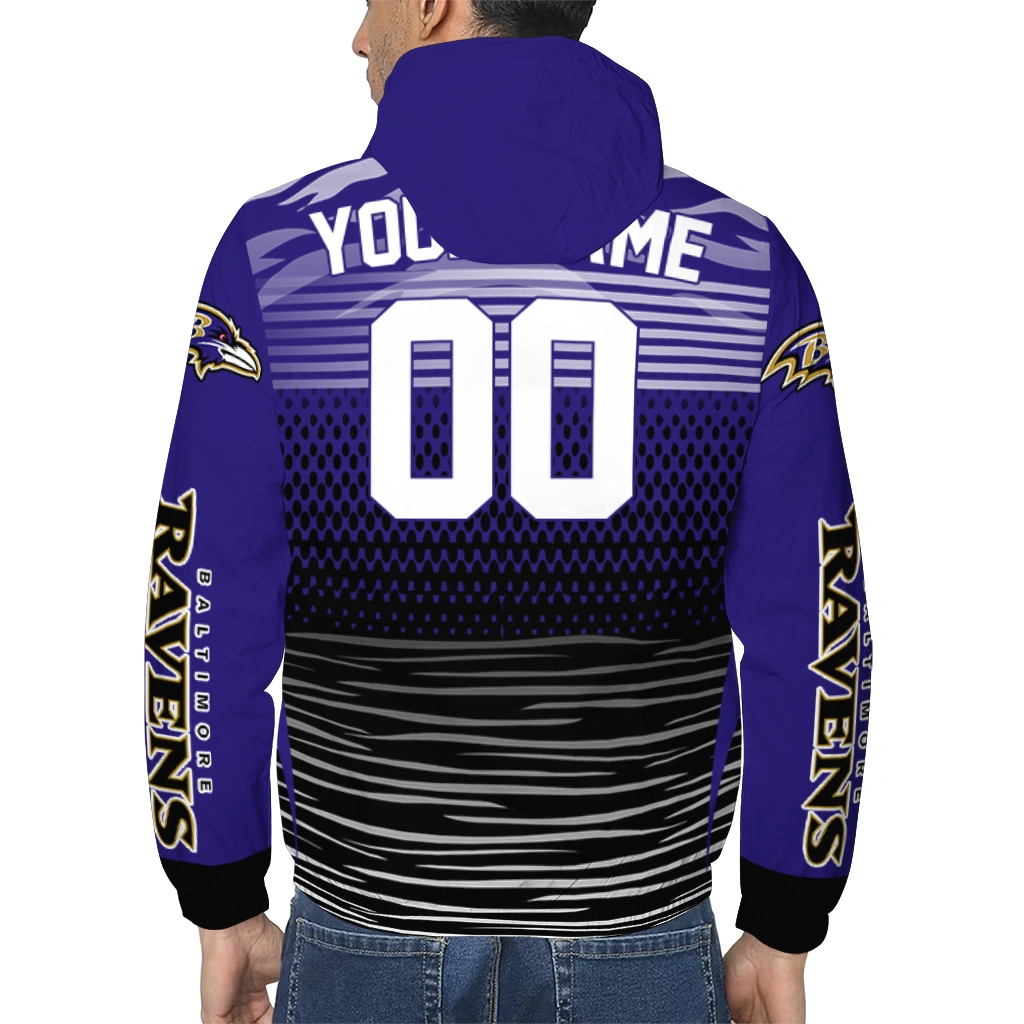 personalized baltimore ravens pattern layers purple windbreaker jacket trendy personalized baltimore ravens pattern layers purple windbreaker jacket trendy