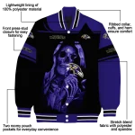 personalized baltimore ravens reaper hands purple black varsity jacket best selling