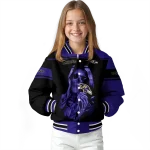 personalized baltimore ravens reaper hands purple black varsity jacket best selling