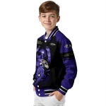 personalized baltimore ravens reaper hands purple black varsity jacket best selling
