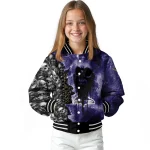 personalized baltimore ravens skull cluster purple varsity jacket best selling