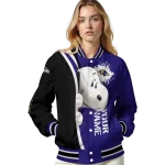 personalized baltimore ravens snoopy head purple varsity jacket best selling