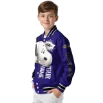 personalized baltimore ravens snoopy head purple varsity jacket best selling