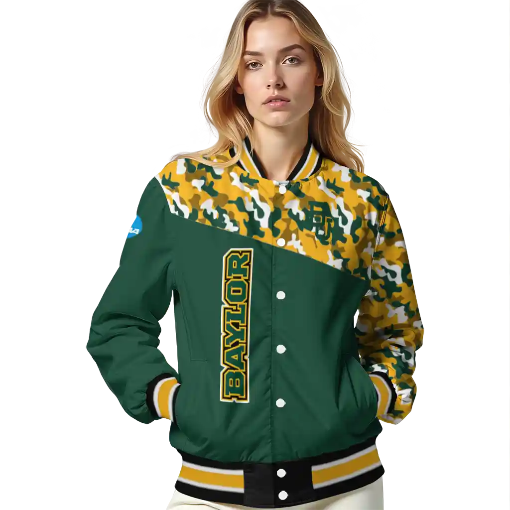 personalized baylor bears camouflage splash green varsity jacket latest model personalized baylor bears camouflage splash green varsity jacket latest model