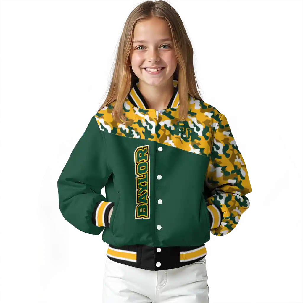 personalized baylor bears camouflage splash green varsity jacket top rated personalized baylor bears camouflage splash green varsity jacket top rated
