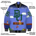 personalized baylor bears mario blocks blue black varsity jacket best selling