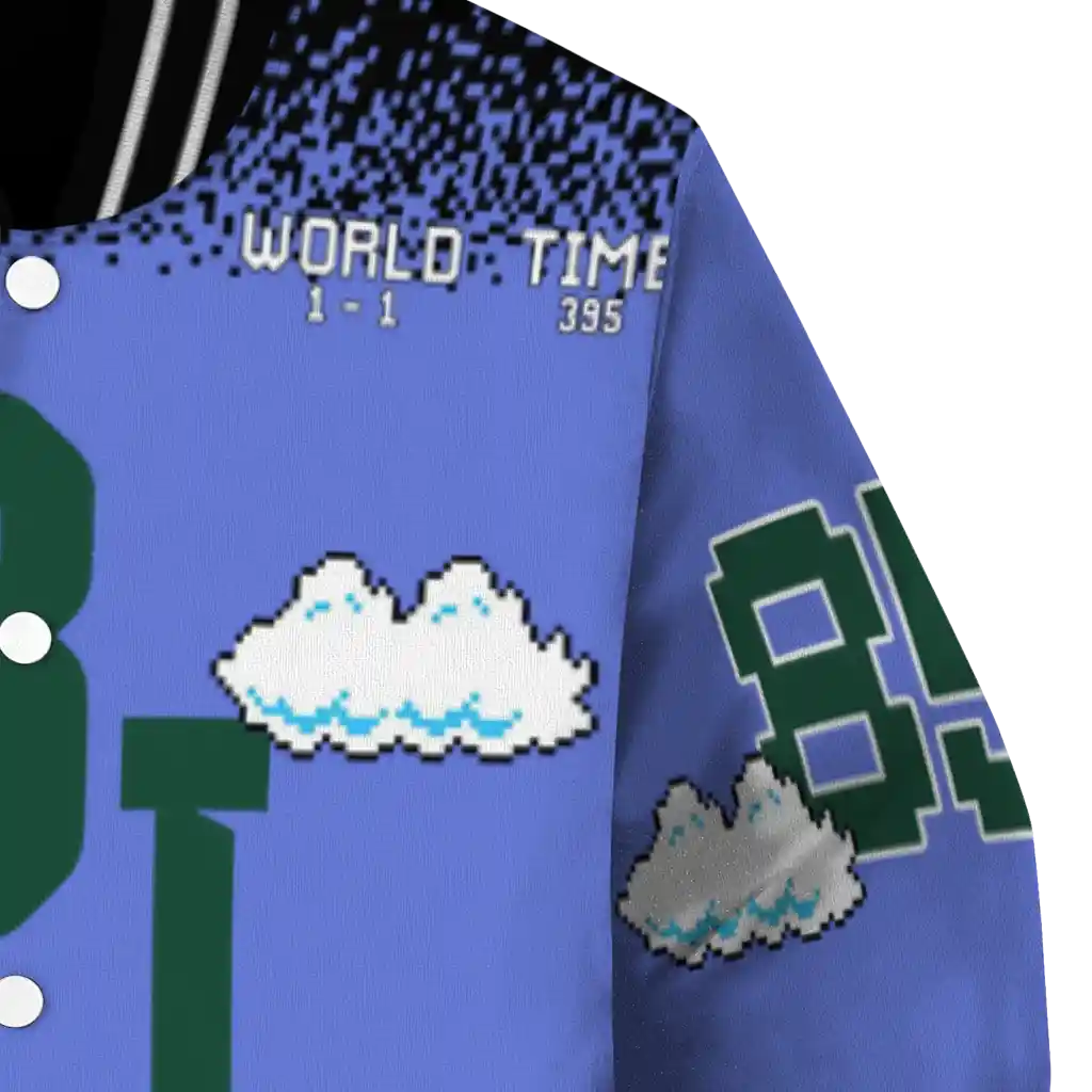 personalized baylor bears mario blocks blue black varsity jacket premium grade personalized baylor bears mario blocks blue black varsity jacket premium grade