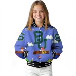 personalized baylor bears mario blocks blue black varsity jacket best selling