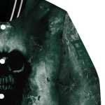 personalized baylor bears skull cluster green varsity jacket best selling