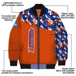 personalized boise state broncos camouflage splash orange bomber jacket best selling