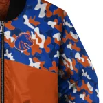 personalized boise state broncos camouflage splash orange bomber jacket best selling