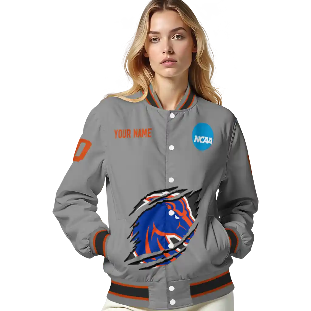 personalized boise state broncos feral slash grey varsity jacket latest model personalized boise state broncos feral slash grey varsity jacket latest model