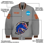 personalized boise state broncos feral slash grey varsity jacket best selling