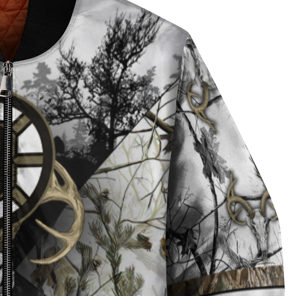 personalized boston bruins deer skull camouflage white bomber jacket premium grade personalized boston bruins deer skull camouflage white bomber jacket premium grade