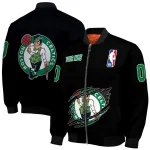 personalized boston celtics claw edge black bomber jacket best selling