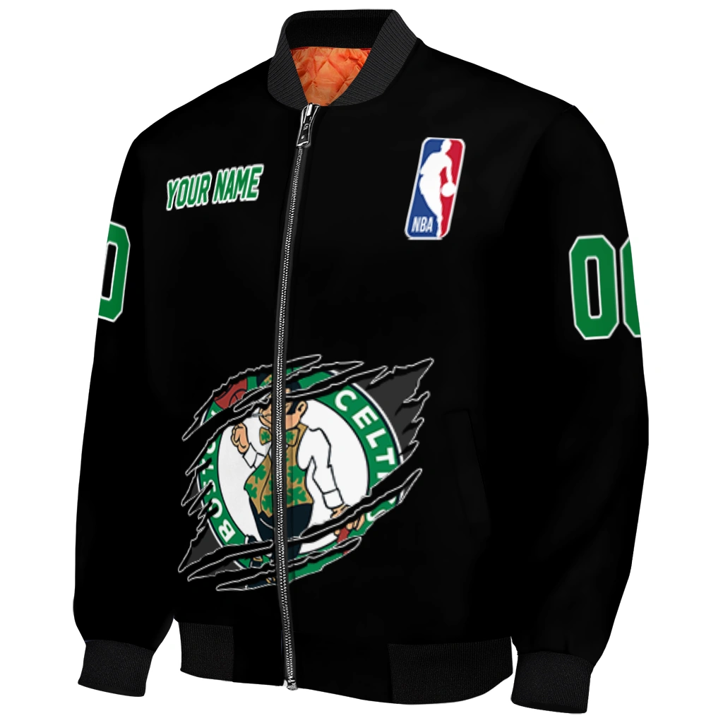 personalized boston celtics claw edge black bomber jacket fashion forward personalized boston celtics claw edge black bomber jacket fashion forward