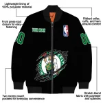 personalized boston celtics claw edge black bomber jacket best selling