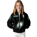 personalized boston celtics claw edge black bomber jacket best selling