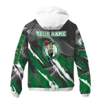 personalized boston celtics claw mesh green gray windbreaker jacket best selling