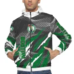 personalized boston celtics claw mesh green gray windbreaker jacket best selling