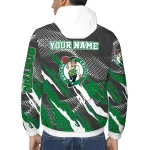 personalized boston celtics claw mesh green gray windbreaker jacket best selling