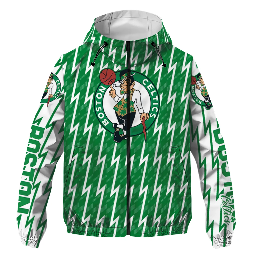 personalized boston celtics lightning strike grid green windbreaker jacket best selling personalized boston celtics lightning strike grid green windbreaker jacket best selling
