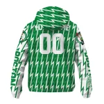 personalized boston celtics lightning strike grid green windbreaker jacket best selling