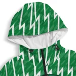 personalized boston celtics lightning strike grid green windbreaker jacket best selling