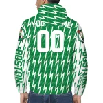 personalized boston celtics lightning strike grid green windbreaker jacket best selling