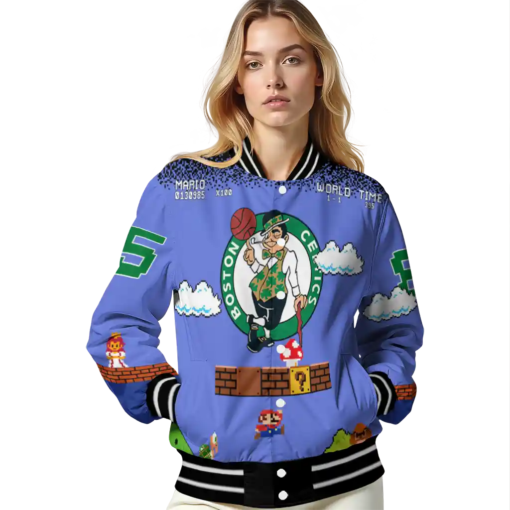 personalized boston celtics mario blocks blue black varsity jacket latest model personalized boston celtics mario blocks blue black varsity jacket latest model