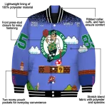 personalized boston celtics mario blocks blue black varsity jacket best selling