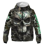 personalized boston celtics skull camo camouflage windbreaker jacket best selling
