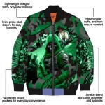 personalized boston celtics skull horde green bomber jacket best selling
