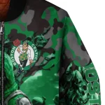 personalized boston celtics skull horde green bomber jacket best selling