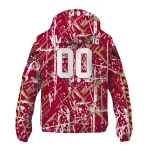 personalized boston college eagles brushstroke pattern maroon windbreaker jacket best selling