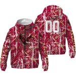 personalized boston college eagles brushstroke pattern maroon windbreaker jacket best selling
